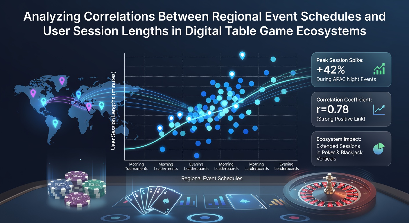 Digital table game interface showing session analytics overlaid with regional calendar events