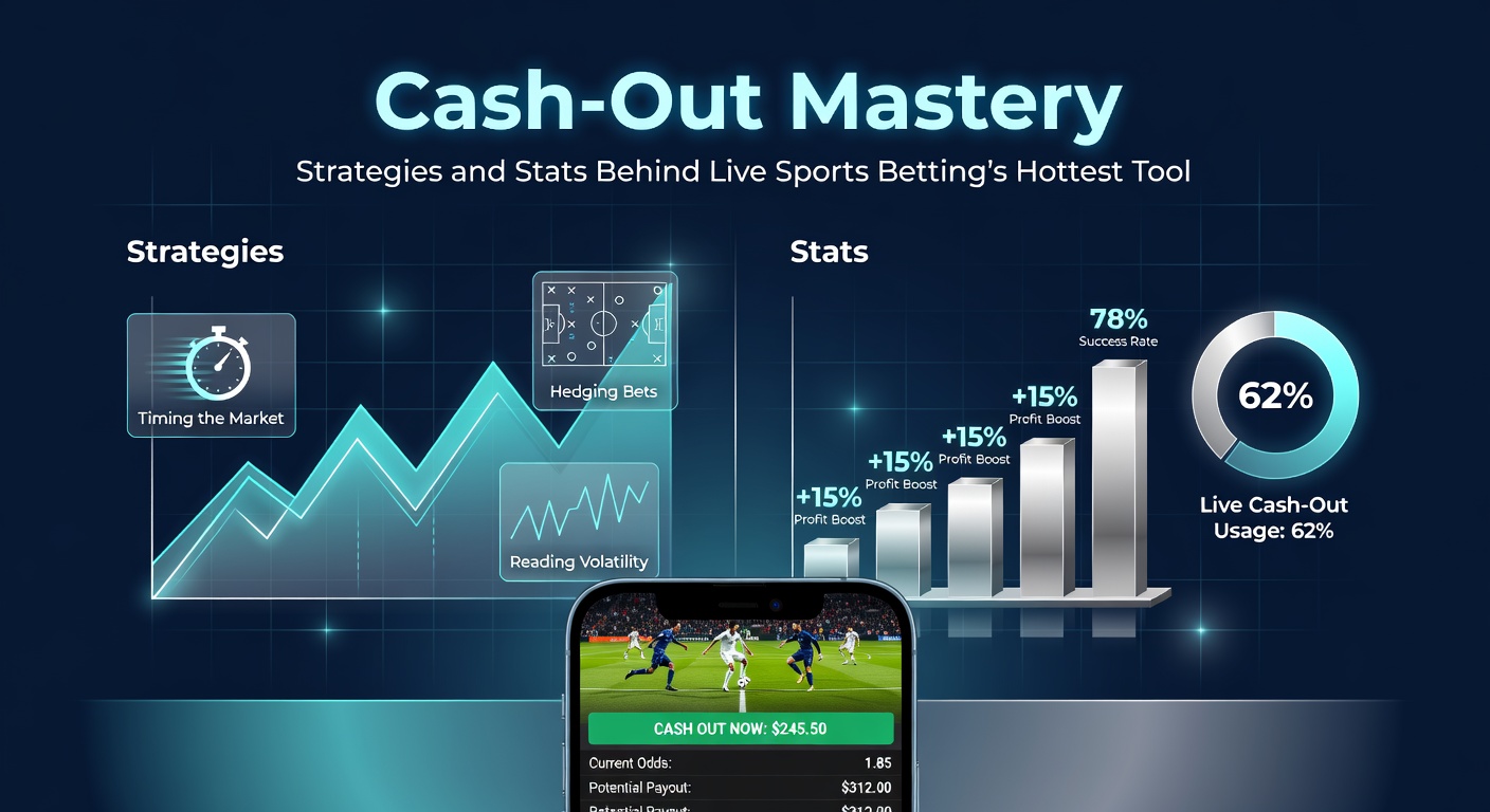 Bettor on smartphone activating cash-out during a live soccer match, screen showing fluctuating odds